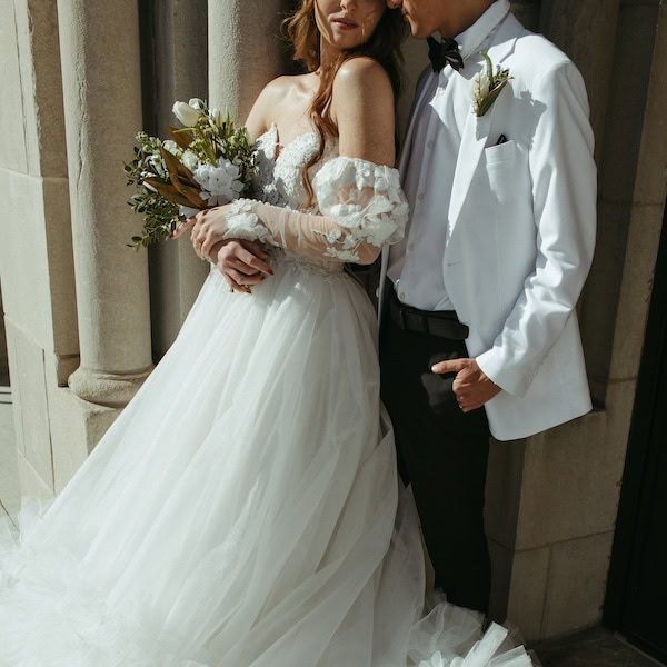 The Gathering KC Kansas City Wedding Venue Outside Dress