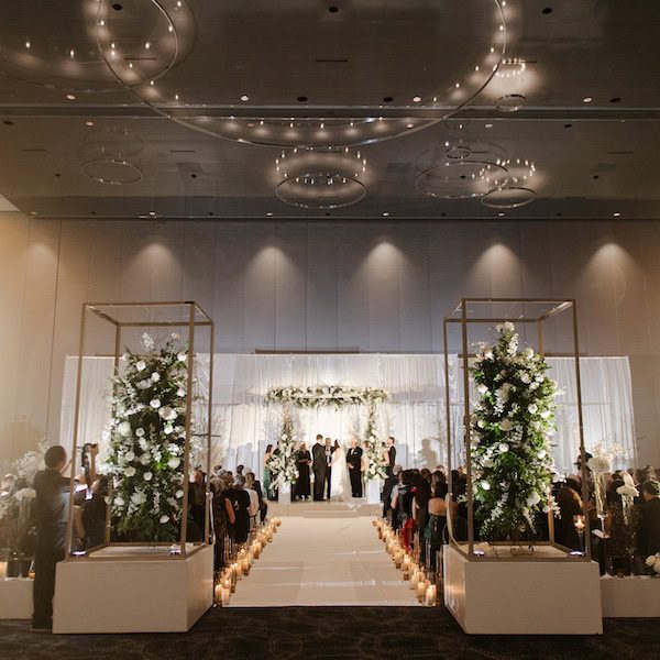 The Grand Ballroom at the Kansas City Convention Center Wedding WedKC Ceremony