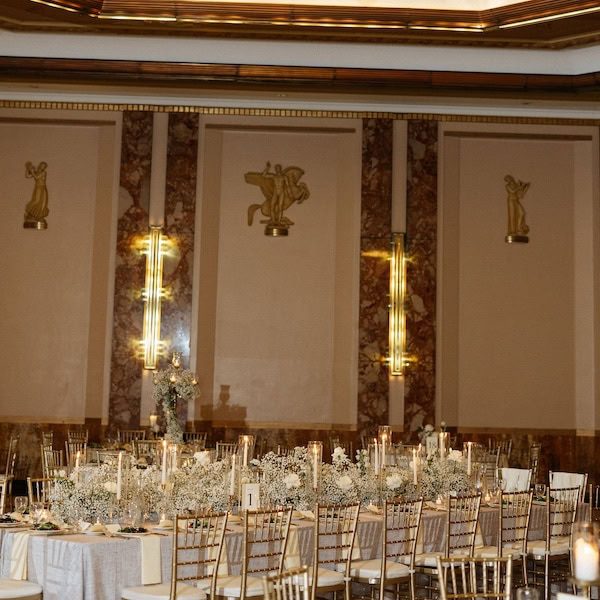 The Little Theatre at The Kansas City Convention Center Wedding WedKC Reception Table