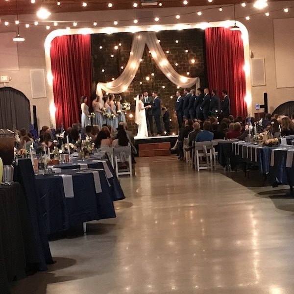 Vox Theatre Kansas City WedKC Wedding Venue Ceremony Couple