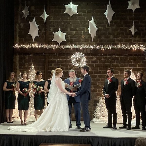 Vox Theatre Kansas City WedKC Wedding Venue Couple Ceremony