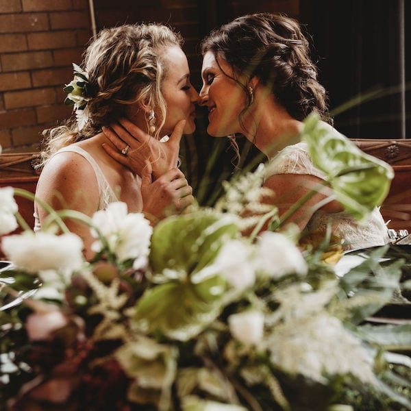 Wild Fyre Co Wedding Photography Kansas City Wedkc Bride Love is Love Kiss